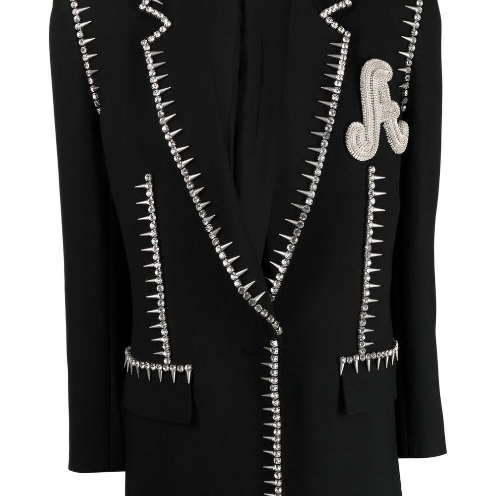 Brand New AREA embellished embroidered oversized blazer